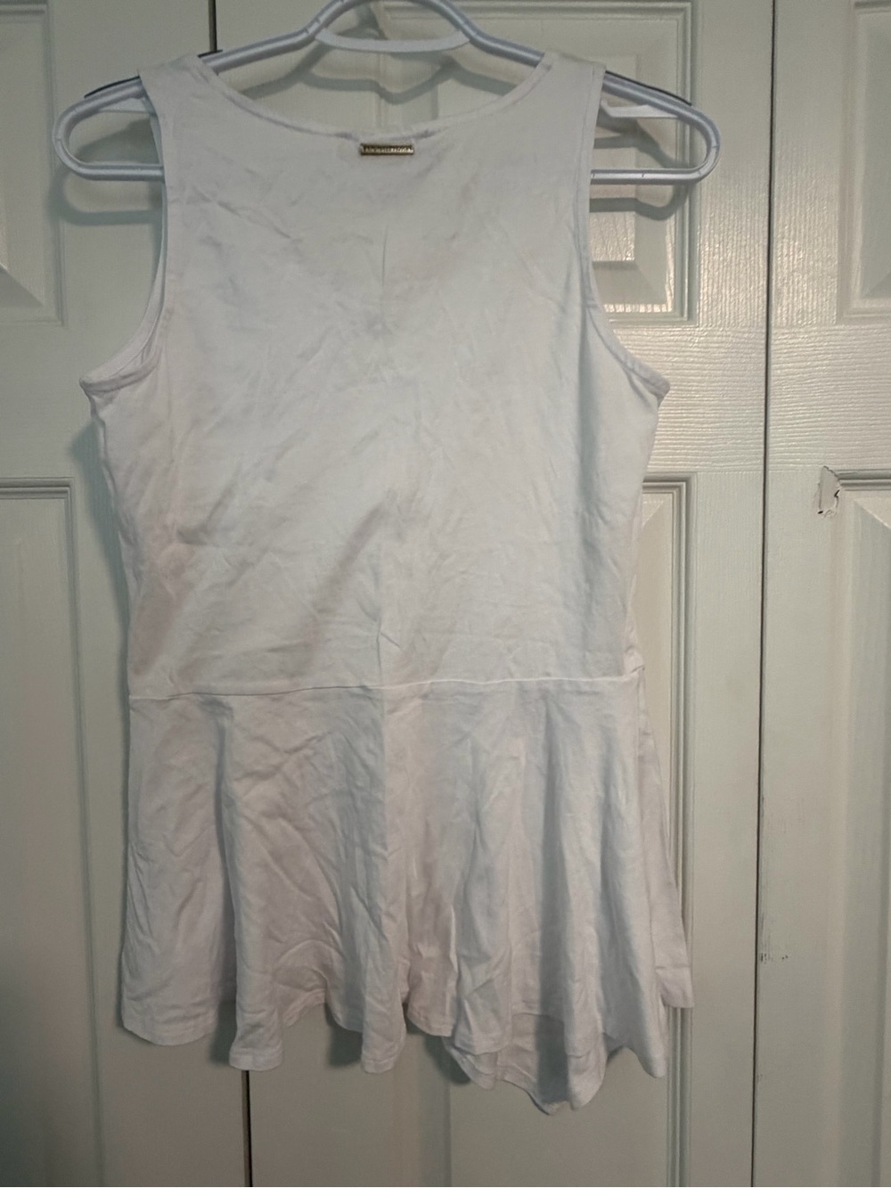 Michael Kors White Peplum Scoop Neck Tank - Picture 6 of 7